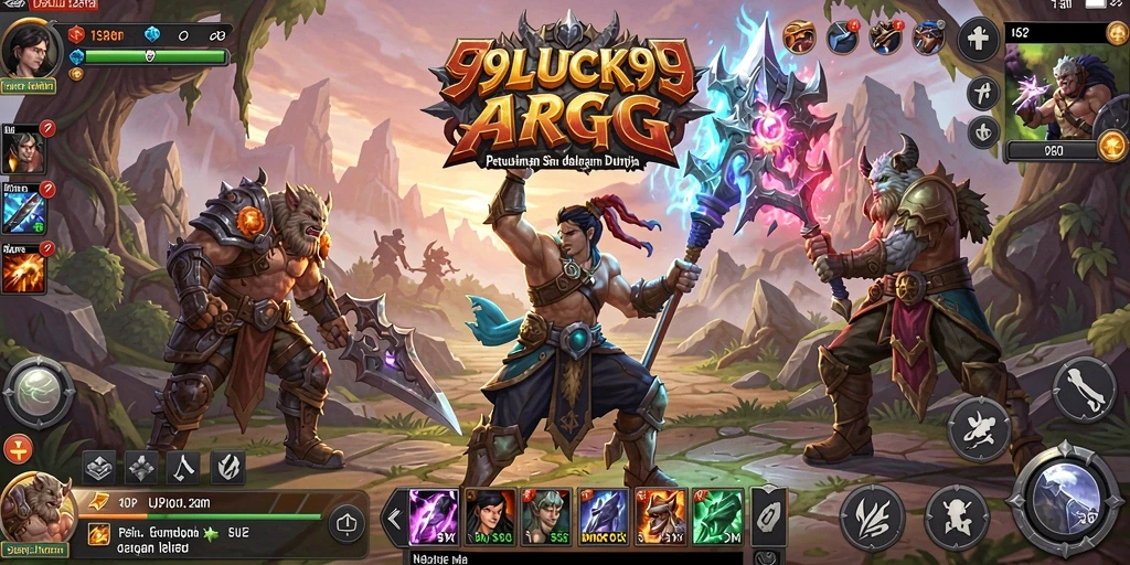 Tampilan menegangkan dari gameplay ARPG di 99LUCK99.