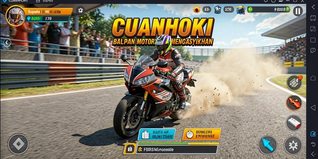 Gameplay seru balapan motor di CUANHOKI