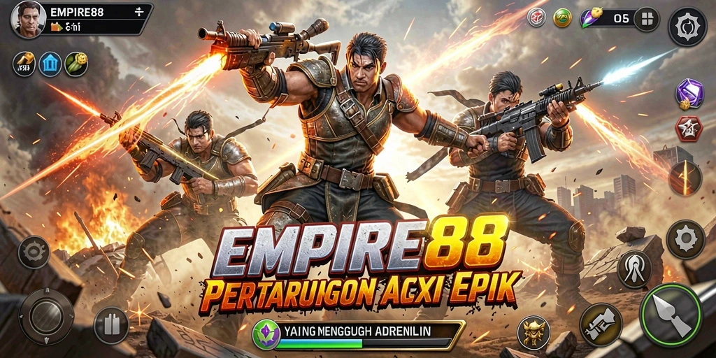 Screenshot gameplay EMPIRE88 dengan aksi pertarungan yang memukau.