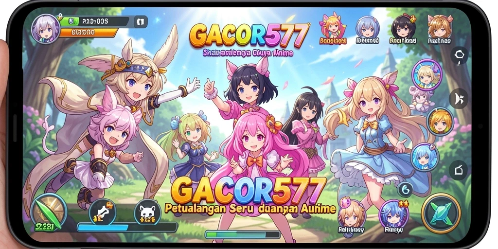 Tampilan gameplay menarik dari GACOR577 dengan karakter Anime.