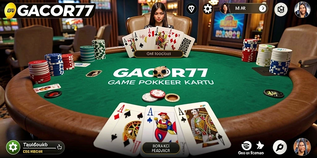 Tampilan menarik dari gameplay Poker di GACOR77.
