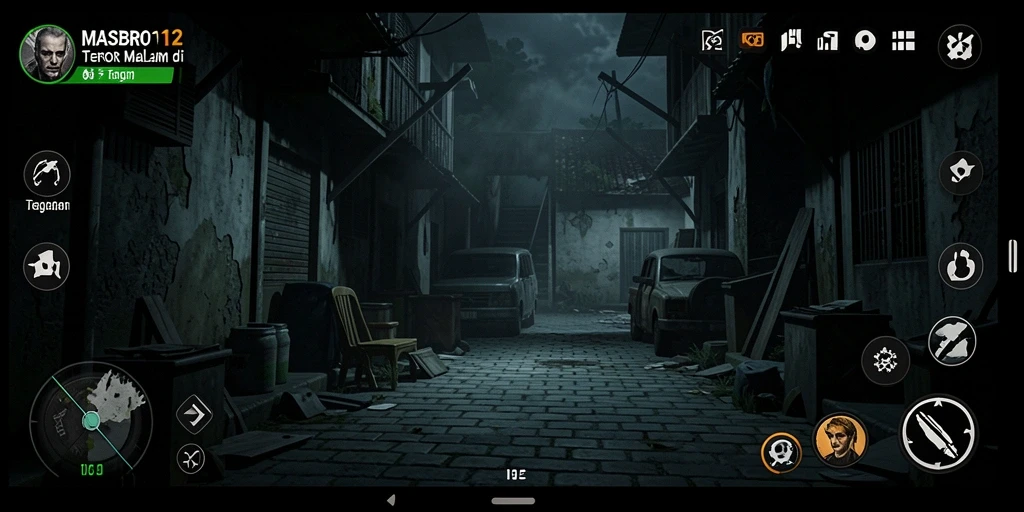 Screenshot menampilkan suasana menegangkan dalam gameplay MASBRO12.