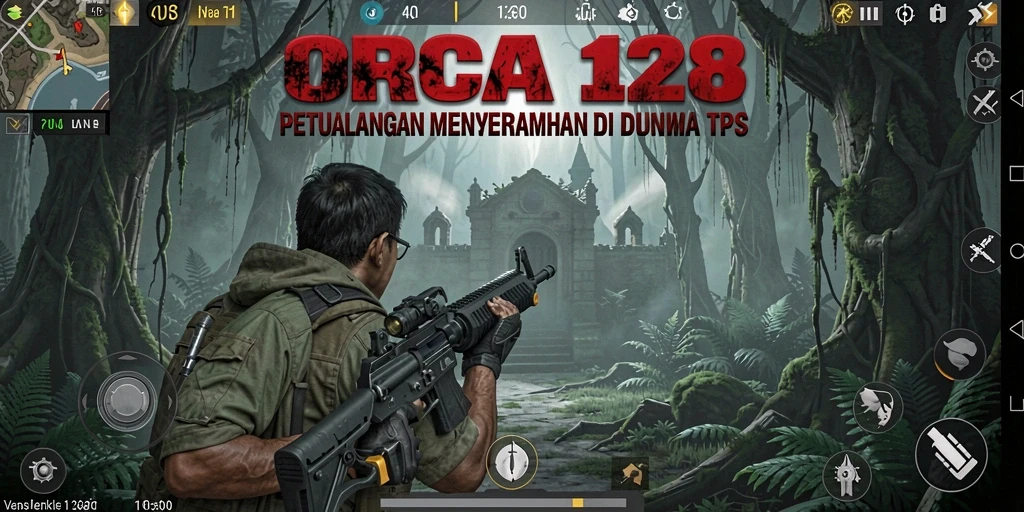Tangkapan layar menampilkan aksi seru dalam gameplay TPS ORCA128.