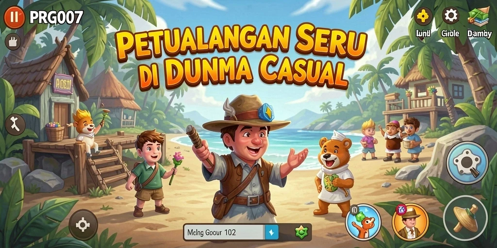 Gameplay seru dan penuh warna dalam PRG007.