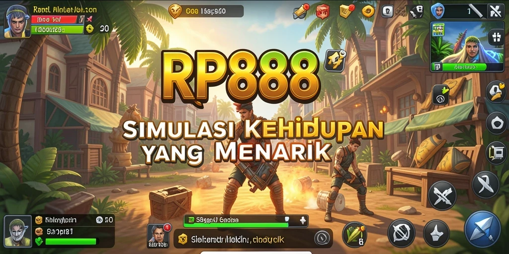 Screenshot RP888 menampilkan aksi seru dalam simulasi kehidupan.