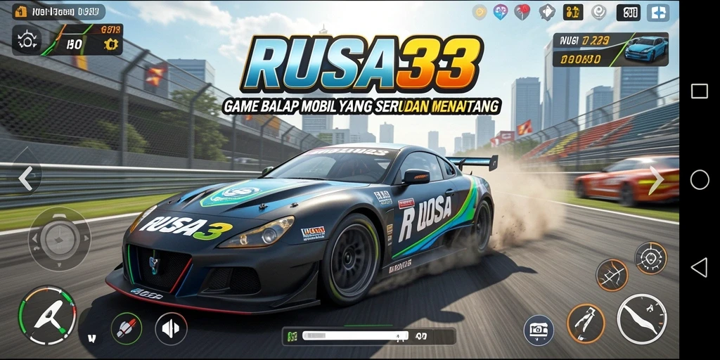 Screenshot RUSA33 menampilkan aksi balap yang mendebarkan.