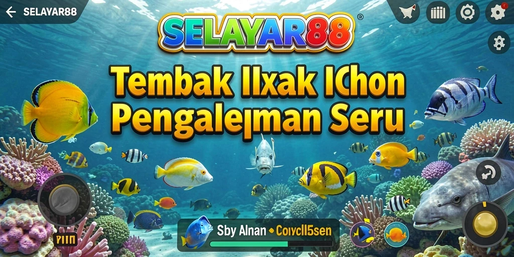 Tampilan gameplay seru dalam SELAYAR88 saat menembak ikan.
