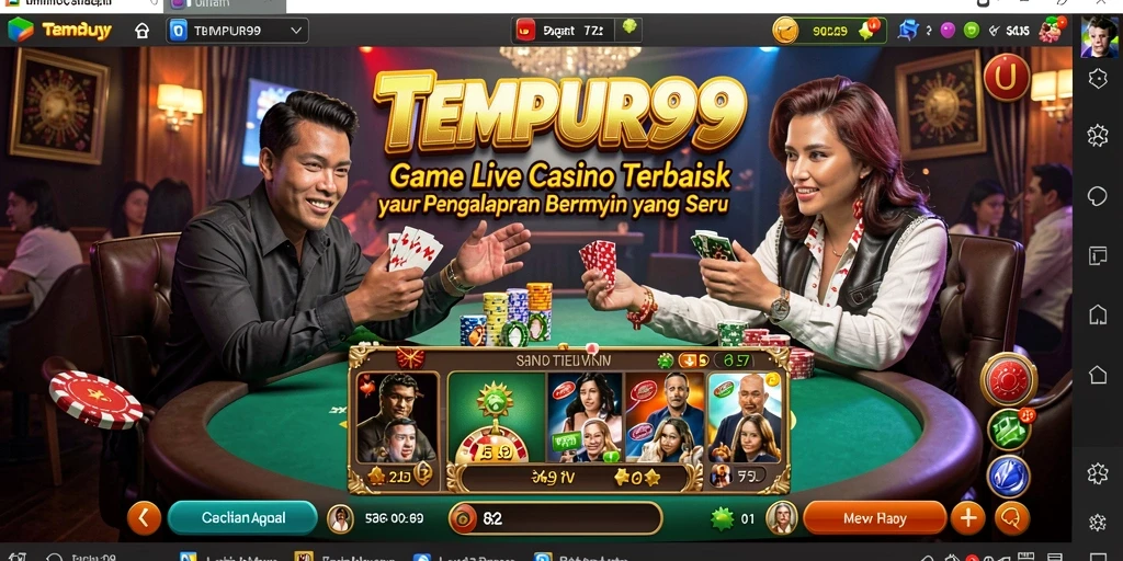 Gameplay menarik di TEMPUR99 dengan dealer langsung.